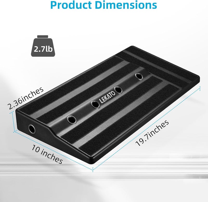 LEKATO Guitar Pedal Board, Pedal Board 19.7"x10"x2.4", Effects Pedalboard with Compartment for Power Supply, Carry Bag and Mounting Tape - Image 2